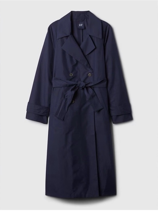 GAP Jackets & Blazers - GAP Navy Double-Breasted Long Icon Trench Coat - NWOT